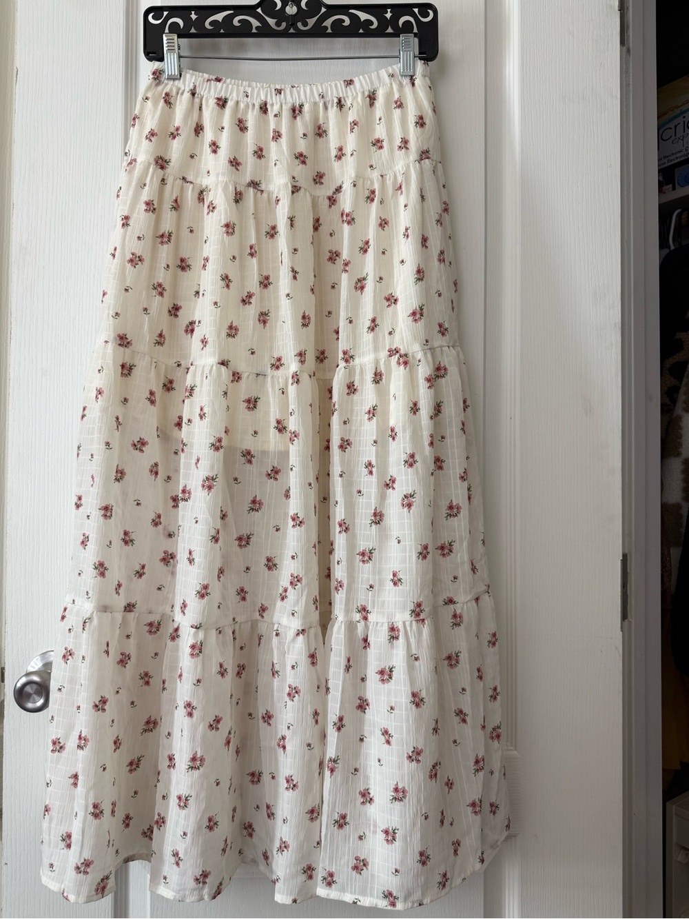 Floral Tiered Maxi Skirt